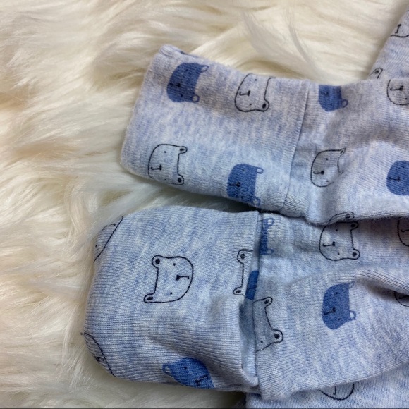 GAP Baby Blue Bear Zip Footsie Onesie Zip Up Outfit - Picture 10 of 16